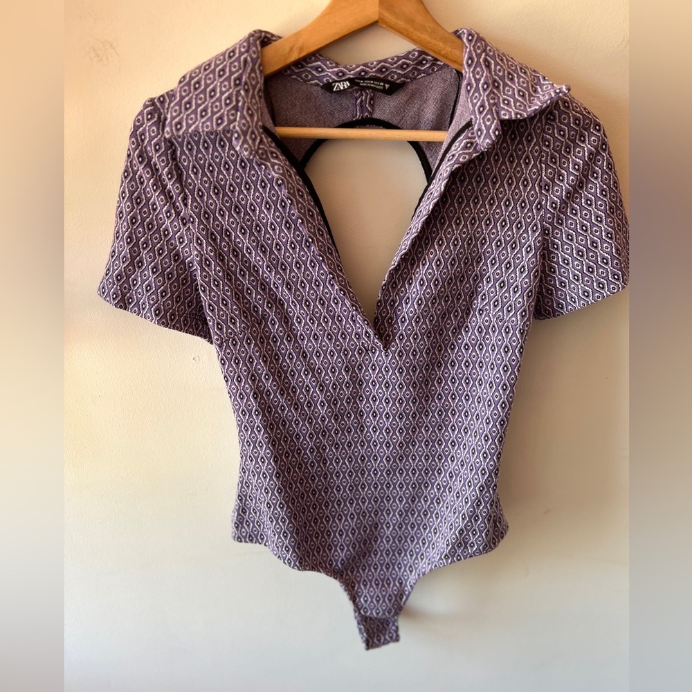 Zara Retro Print Bodysuit M